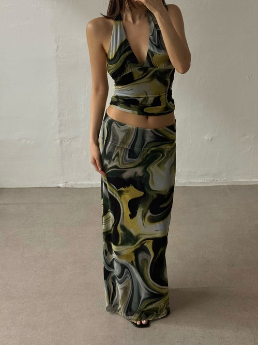 🆕 Ether Marble Maxi Skirt - 2 colours