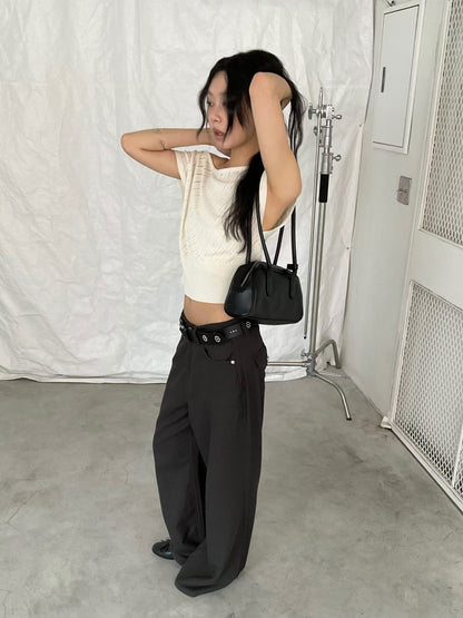 [ 🆕 清爽~透氣~軟糯薄針織 ] Asymmetric Soft Knit Breezy Top - 3 colours