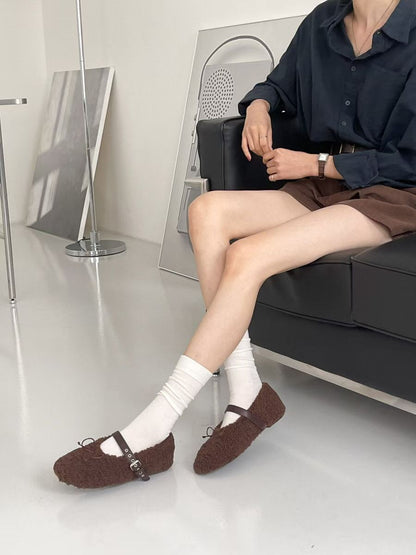 [ 🆕 私心超級愛!! 毛毛平底 Mary Jane] Momo Ballet Flats - 3 colours