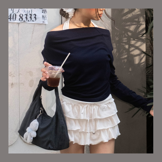 [ 🆕 Clean Fit ۶ৎ 氣質假兩件薄衫 ] States Layering Top - 4 colours