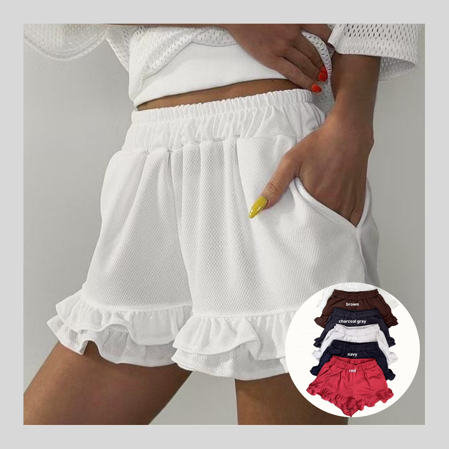 🆕 Darcy Ruffle Mesh Shorts - 6 colours