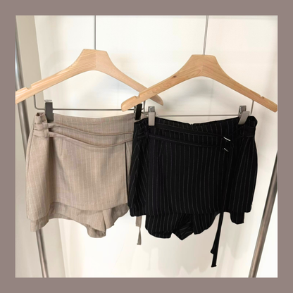 [ 🆕 斯文氣質款~ 直間裙褲 超安全! ] Siren Stripes Mini Skorts - 2 colours