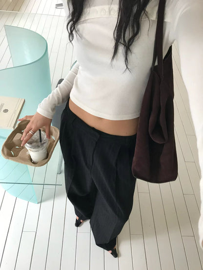 [ 🆕 簡約 & 小細節 ! 軟綿綿長袖 top ] Lock It Up Top - 3 colours