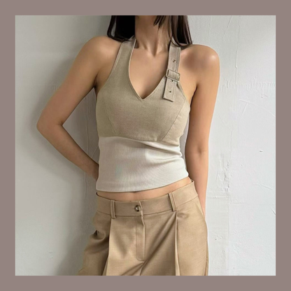 🆕 Lexi Buckle Halter Top - 4 colours