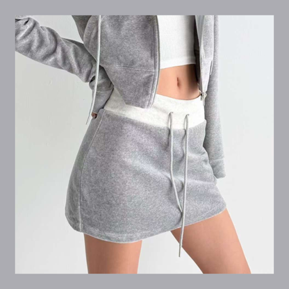 [ 🆕 絲絨休閒短裙~ 內置打底] Royal Velvet Mini Skorts - 2 colours