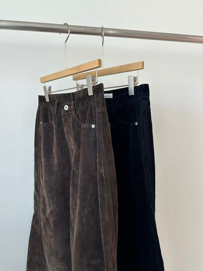[ 🆕 大推款!! 秋冬絨面 極厚實+靚料+靚 cut ] Fall Velvet Wide-Leg Pants - 2 colours