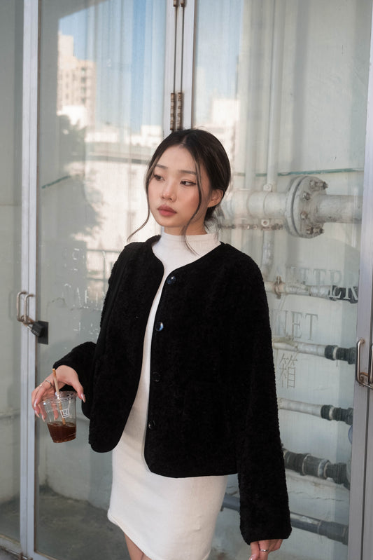 [ 🆕 超厚實! 超氣質! 短毛毛保暖外套 ] Bear Bear Fluffy Jacket - 2 colours