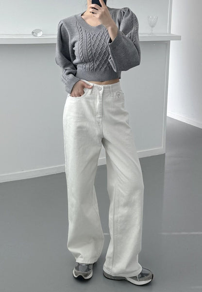 [ 🆕 有驚喜! 被毛毛包圍~ 超舒服直腳牛仔 ] Dusty Soft Pants - 3 colours