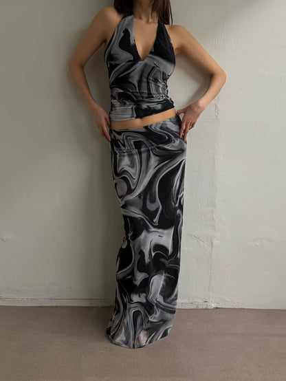 🆕 Ether Marble Maxi Skirt - 2 colours