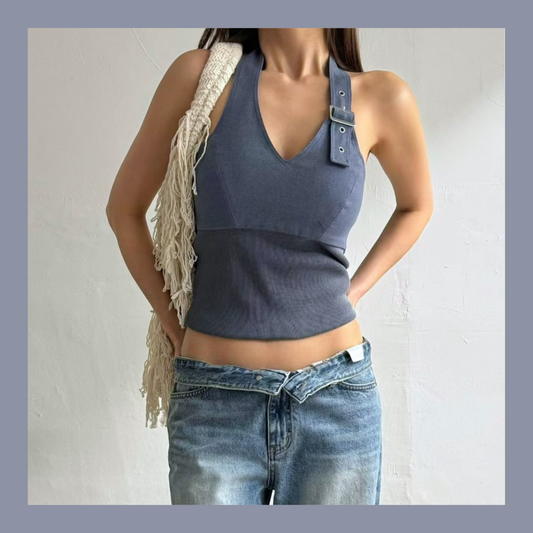 🆕 Lexi Buckle Halter Top - 4 colours