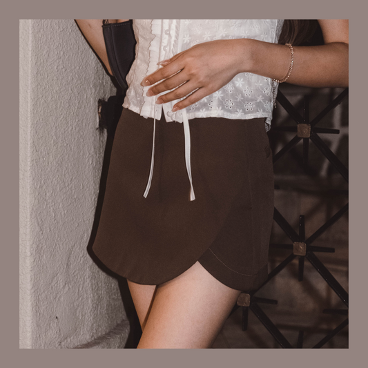 [ Basic 裙仔~ 內置打底! ] Wrapping Lotus Skort - 3 colours