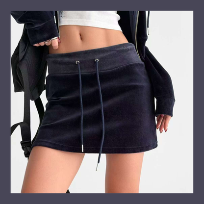 [ 🆕 絲絨休閒短裙~ 內置打底] Royal Velvet Mini Skorts - 2 colours