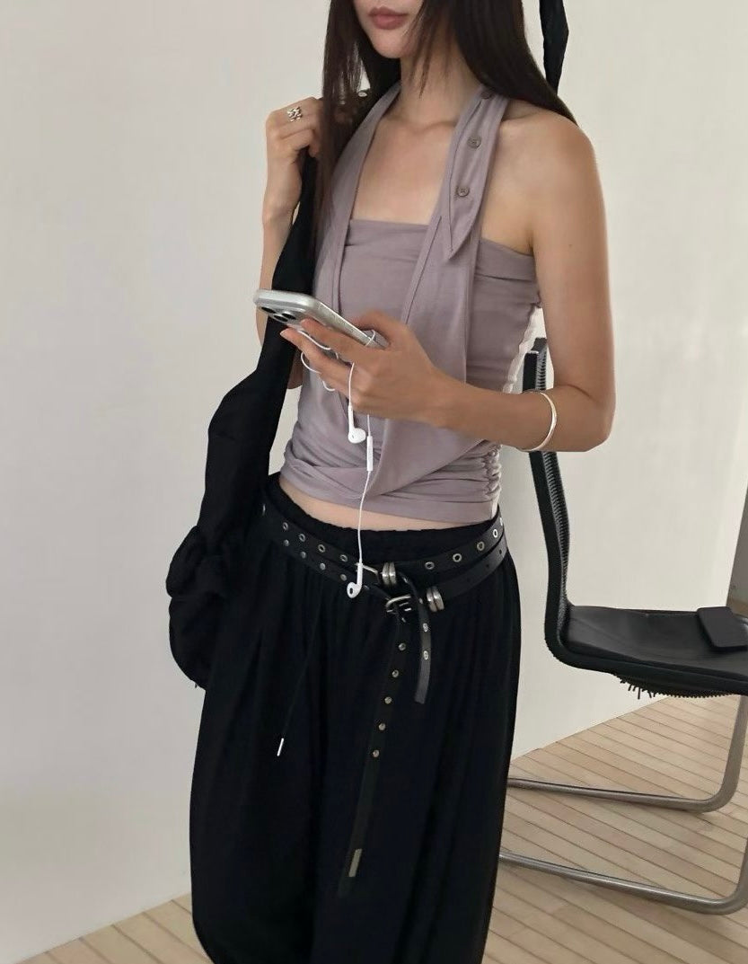 🆕  Draped Halter Tube Top - 3 colours