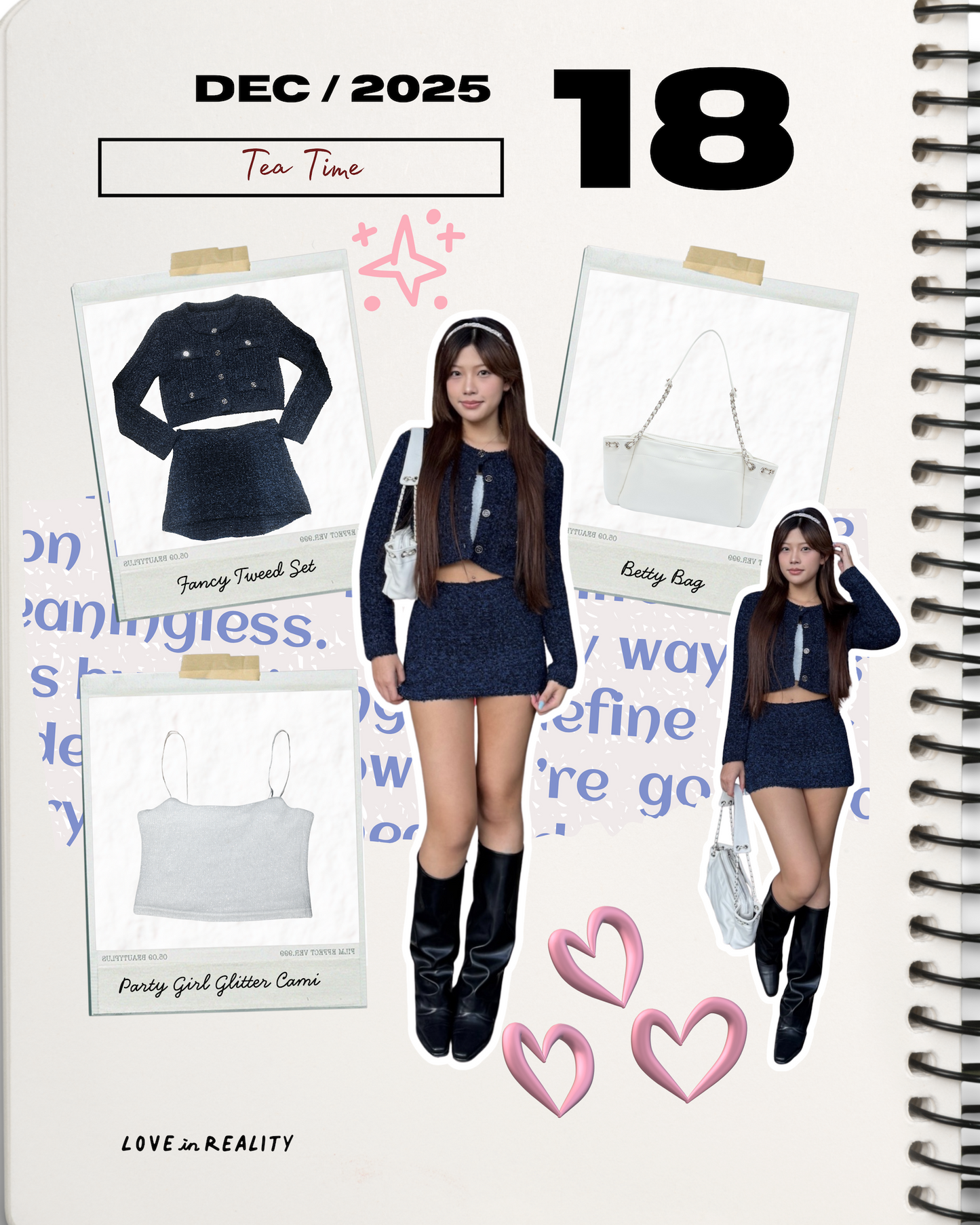 [ 🆕 不顯老的小香風~! ] Fancy Tweed Set