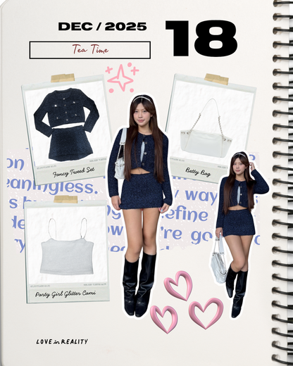 [ 🆕 不顯老的小香風~! ] Fancy Tweed Set