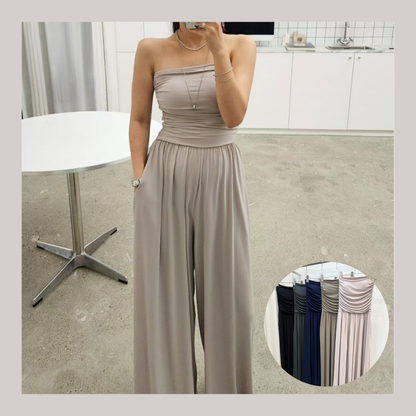 🆕  Strapless Ruched Jumpsuit  (with pads) - 5 colours