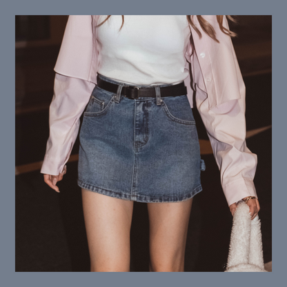 [ 大推! 輕工裝牛仔裙 ] Cool Only Denim Cargo Skirt - 2 colours