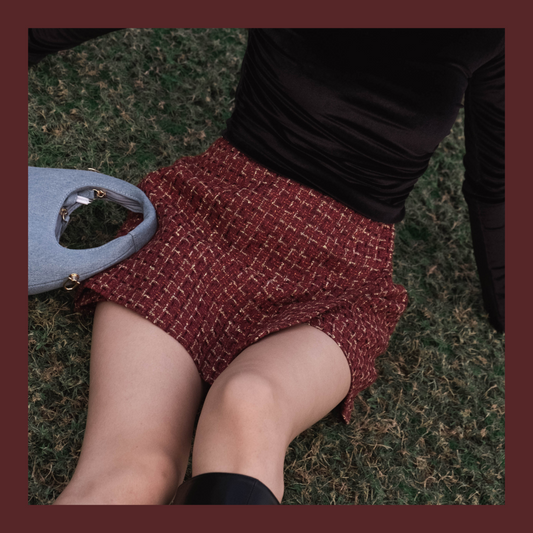 [ 節假日之選! 閃閃裙褲 ] Bling Bling Tweed Skorts - 2 colours