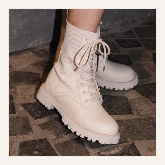 [ 軍裝厚底短靴 ] Army Ankle Boots- 2 colours