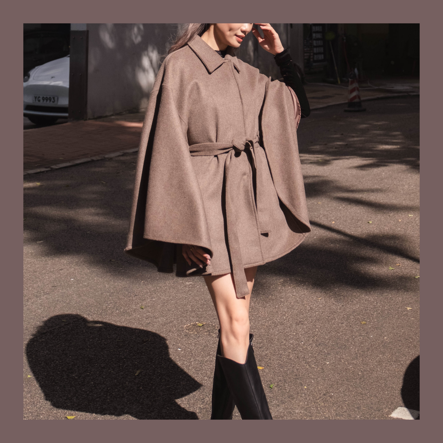 [高質之最! 美麗諾羊毛斗篷外套] Merino Wool Cape Coat - 2 colours