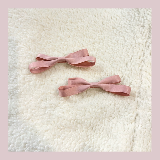 [ 小蝴蝶結 clip clip ]  Ribbon Mini Hair Clip - 2 colours