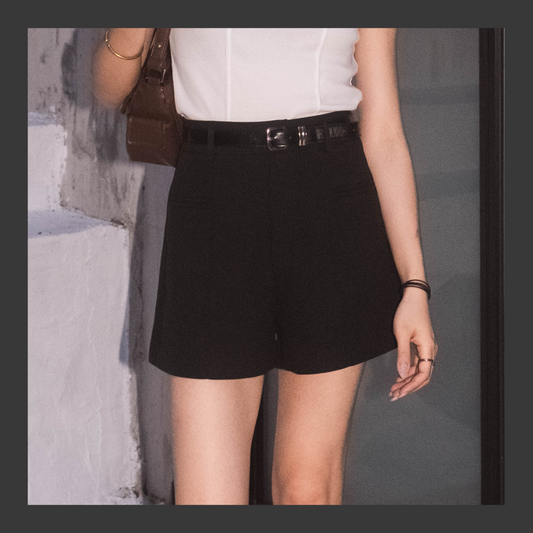 [ 麻質小西褲 - 巨顯瘦版型 ! ] The Wow Linen Shorts (with belt) - 3 colours