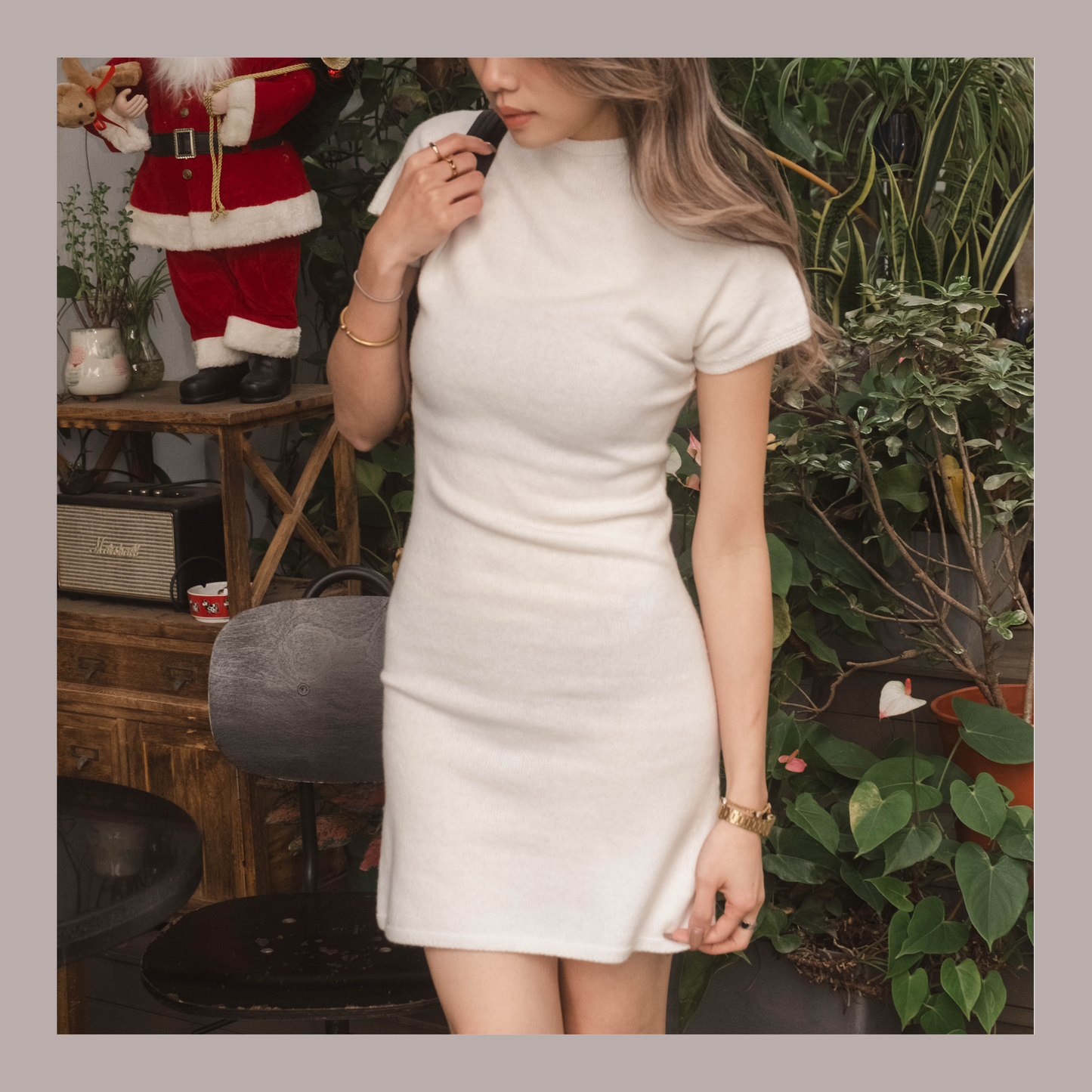 [ 簡約必備款! 氣質羊毛連身裙 ] Creme Wool Dress - 4 colours