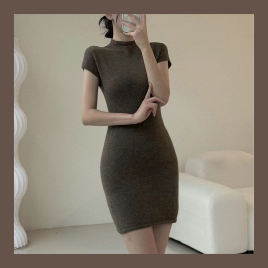 [ 簡約必備款! 氣質羊毛連身裙 ] Creme Wool Dress - 4 colours