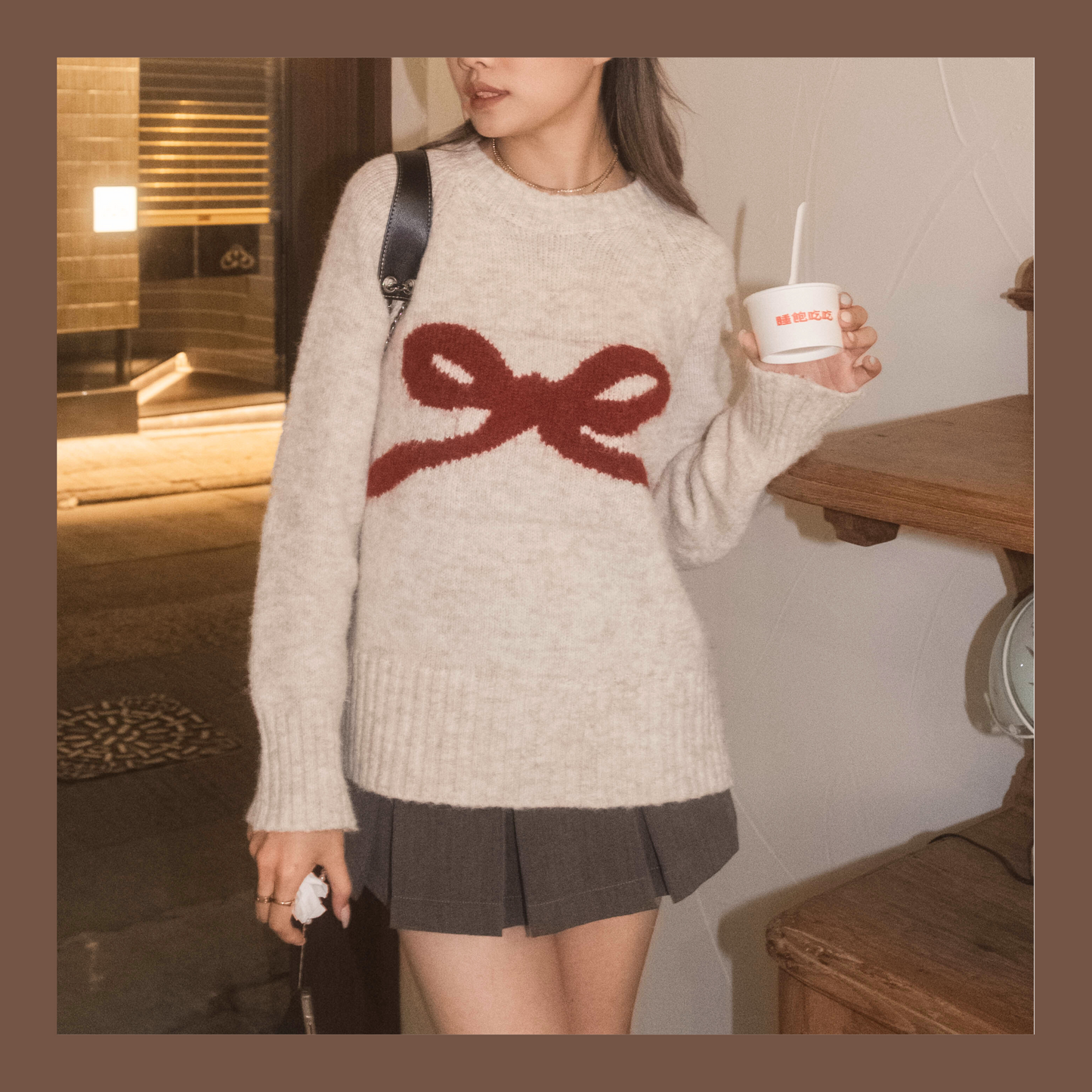 [ 停不了的蝴蝶結熱潮! 🎀 ✨ ] Ribbon Bow Oversized Sweater - 3 colours