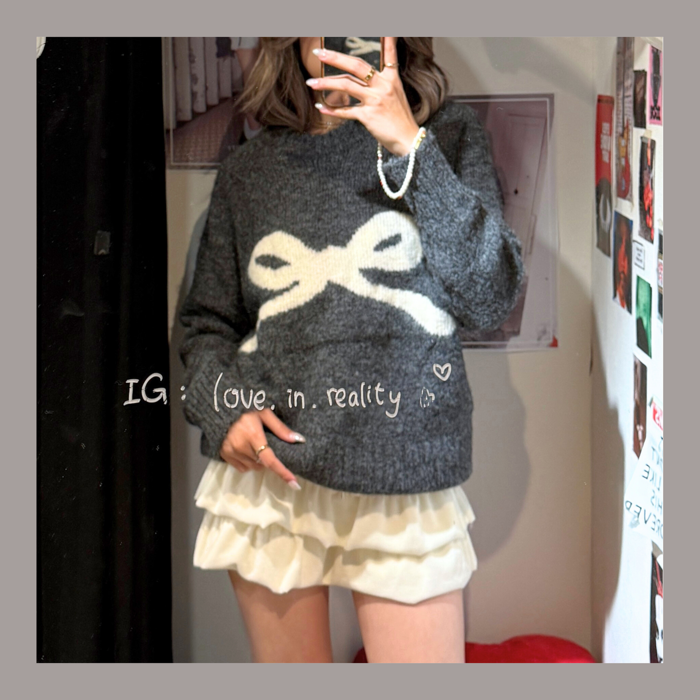 [ 停不了的蝴蝶結熱潮! 🎀 ✨ ] Ribbon Bow Oversized Sweater - 3 colours