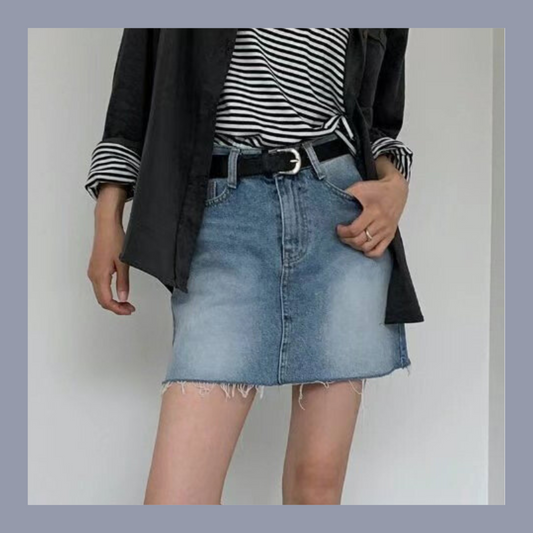 [ 閉眼入手okie! 基礎牛仔裙 ] The Click Denim Skirt - 2 colours