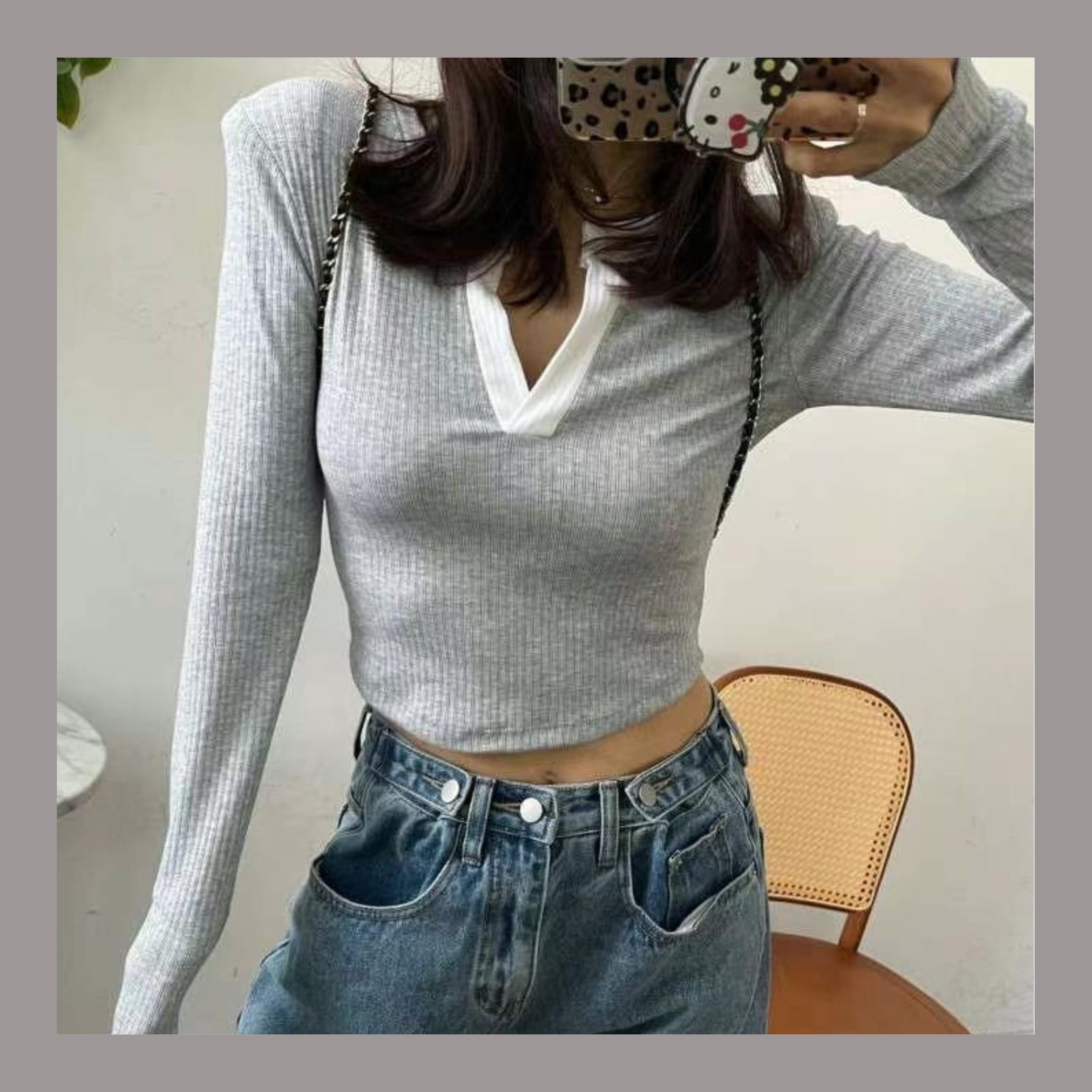 [ 簡約低調學院風 V 領 TOP ] Victoria V-Neck Top - 4 colours – We Fell In Love ...