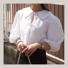[ 法式小可愛 🥖🇫🇷 泡泡袖薄恤衫 ]  Fly Me To Paris Bubble Shirt