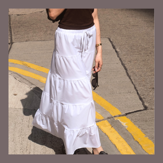 [ 🆕 衣櫥必備 🎂🌬️ 飄逸蛋糕長裙 ] Cakery Maxi Dress