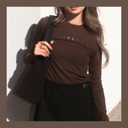 [ 🆕 簡約 & 小細節 ! 軟綿綿長袖 top ] Lock It Up Top - 3 colours