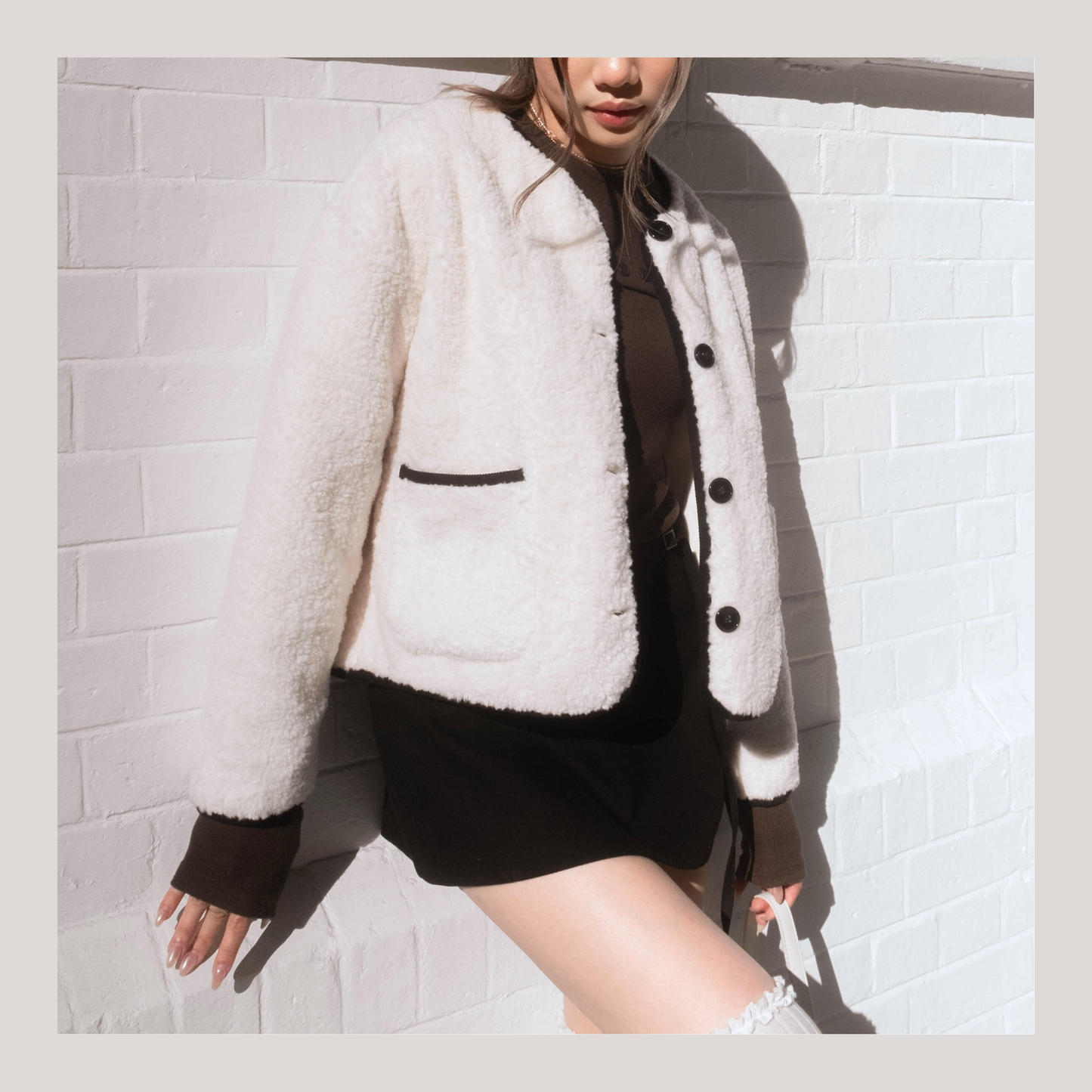 [ 🆕 超厚實! 超氣質! 短毛毛保暖外套 ] Bear Bear Fluffy Jacket - 2 colours