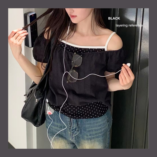 [ 🆕  super cute cute ⋆˚꩜｡ 小波點背心 ₊ ⊹ ] Polka Dot Cami - 5 colours