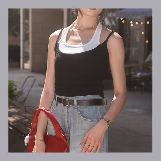 [ 日常穿搭 must-have 假兩件背心 ] Layered Tank  - 2 colours
