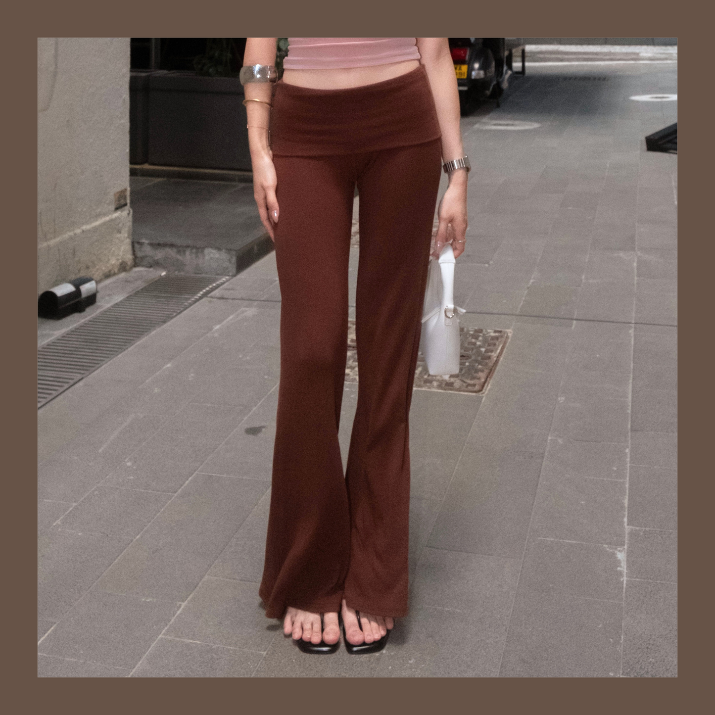 🆕 Foldover Waistband Flare Pants - 4 colours