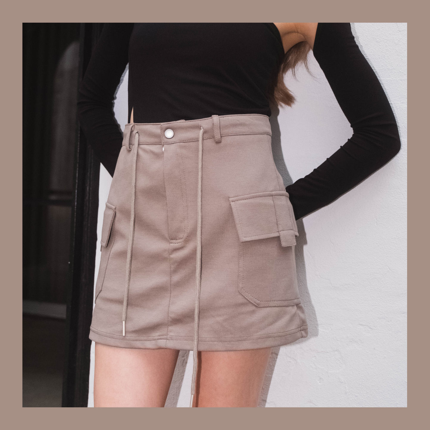 [ 特別色系~ 軟熟工裝短裙 ] Golf Time Cargo Mini Skirt