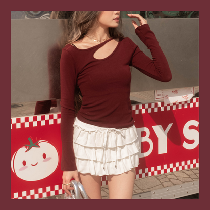 [ 🆕 大力推薦! 小性感彈性薄長衫 ] Sneak Out Top - 2 colours