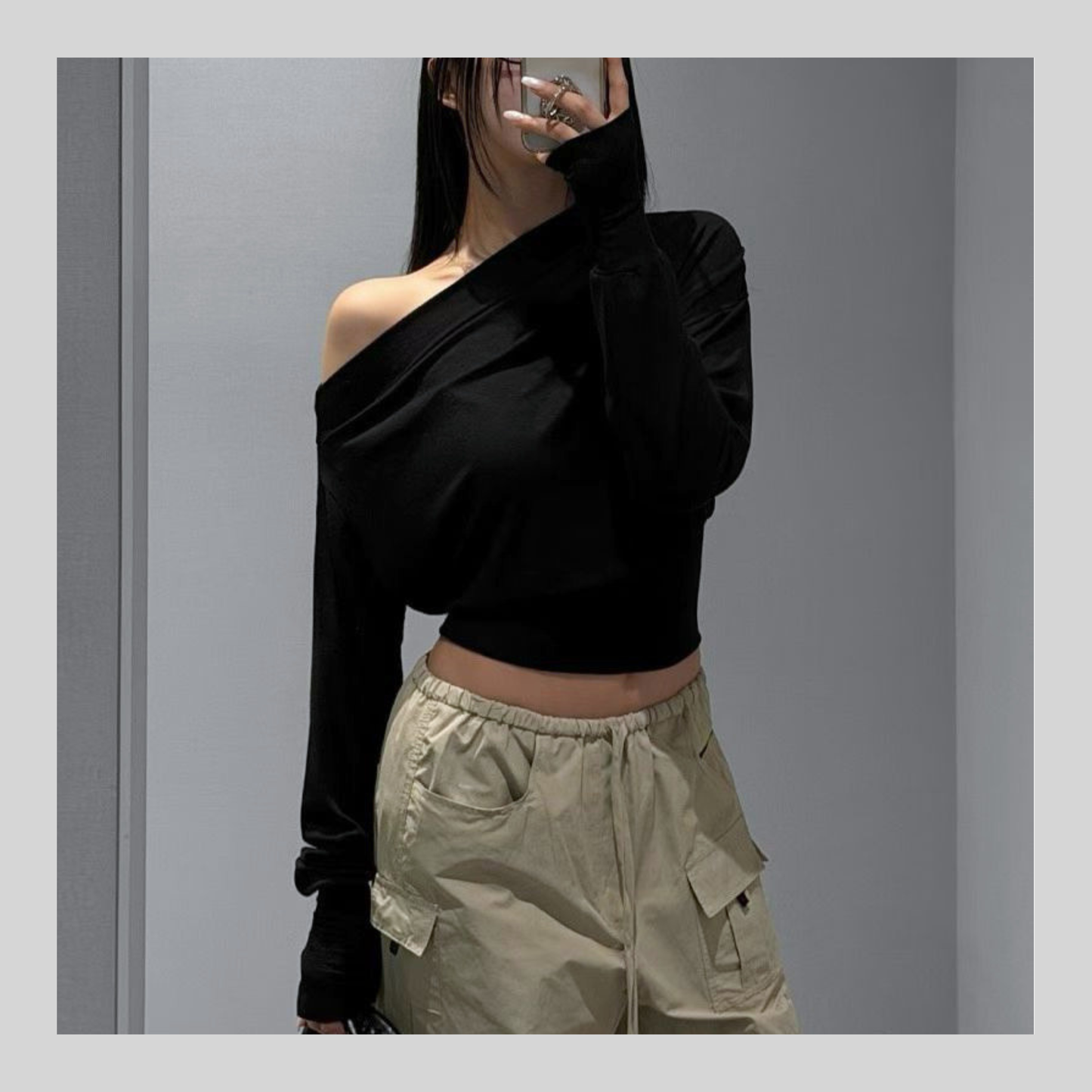 [ 🆕 無法抗拒的超柔軟觸感 ᶻ 𝗓 𐰁 .ᐟ ] Busy Cooling Asymmetric Top - 3 colours