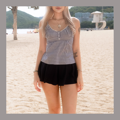 [ 復古田園風 ] Country Checked Tank - 2 colours