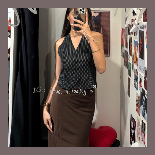 [ Store Exclusive] Polka Dot Halter Top