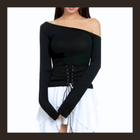 [ 🆕 設計感up! 🩰 綁帶斜膊薄 top ] Girdle Belt Top - 3 colours