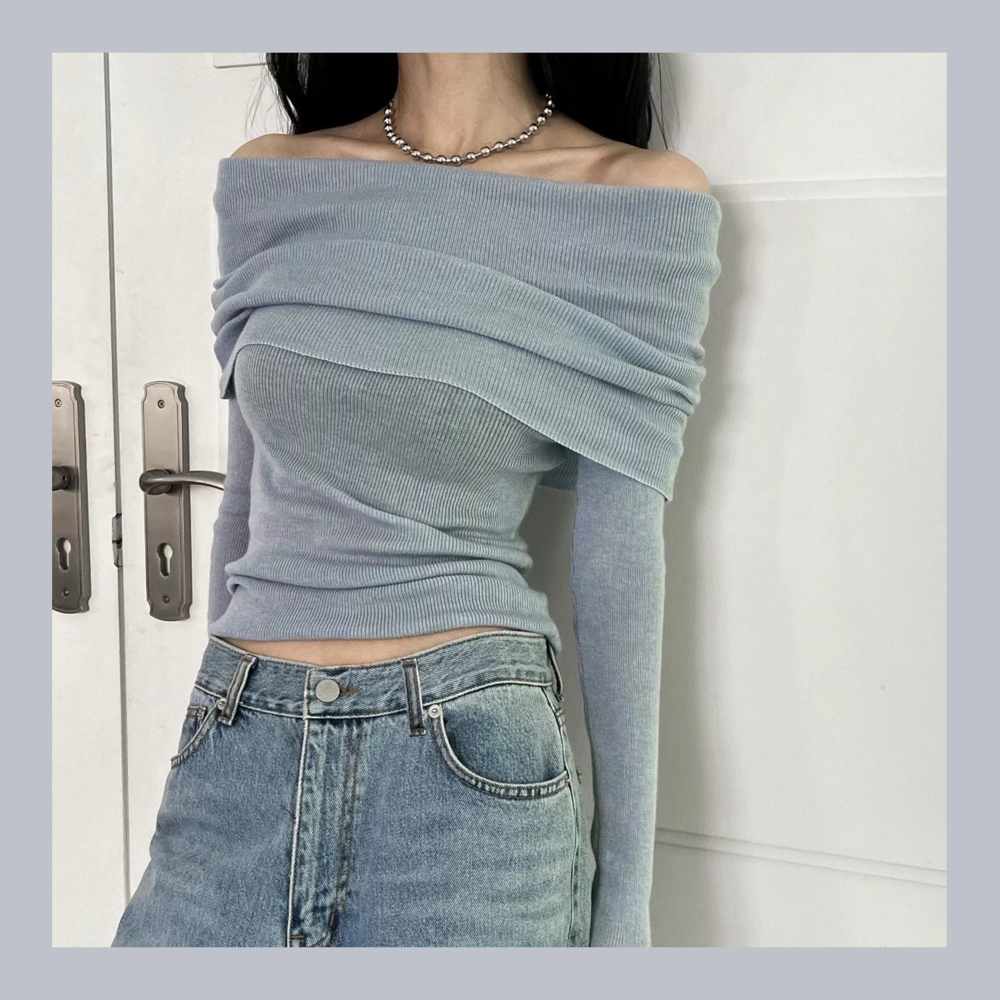 [ 必備 ! 軟糯親膚氣質款 ] Second Skin Off Shoulder Sheer Top - 4 colours