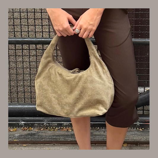 July Mansion - Medium Jersey in Avocada Suede