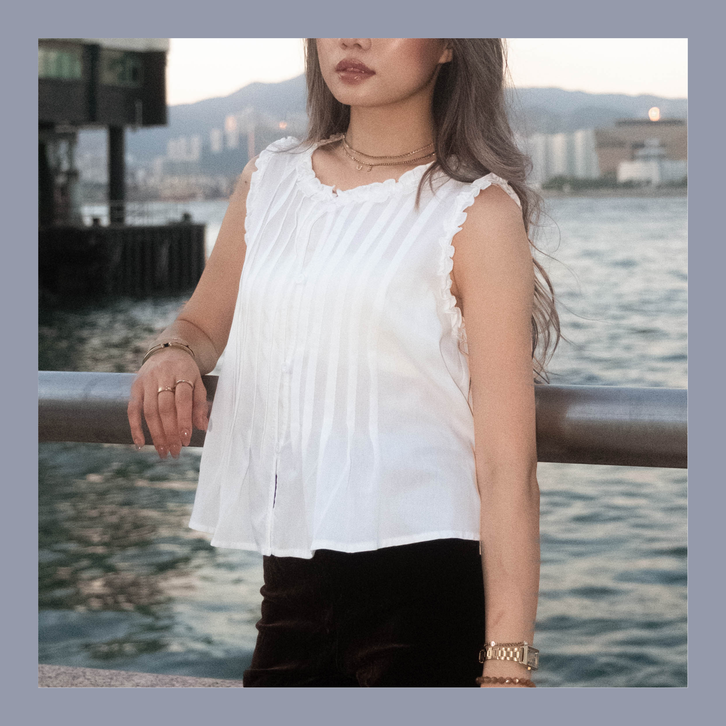 [ 🆕 法式 Lady 🇫🇷 花邊飄飄背心 ] Mallocra Top - 2 colours
