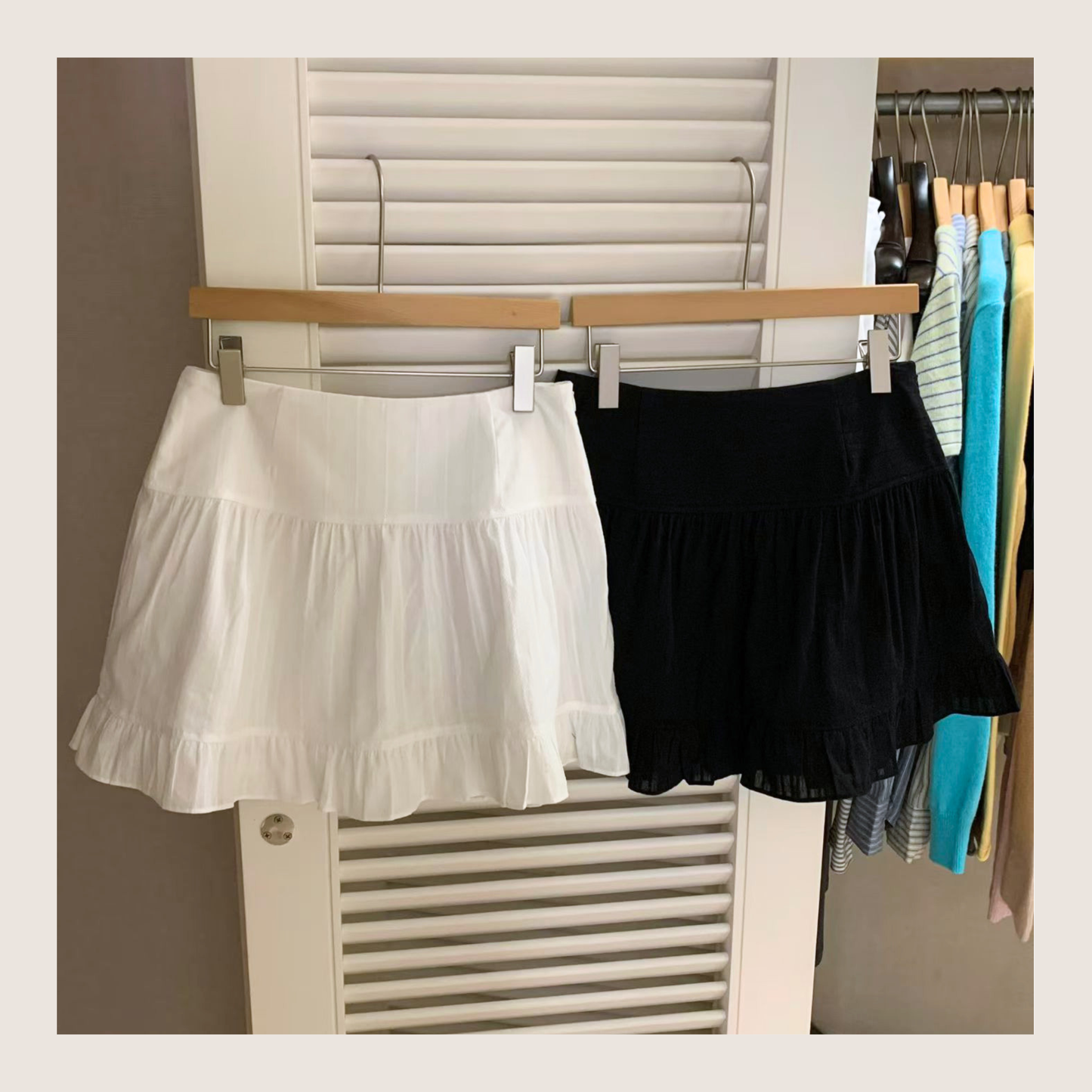 [ 🆕 田園風飄逸短裙 ₊˚⋆.ೃ𐦍 ] Cinderella Mini Skirt - 2 colours