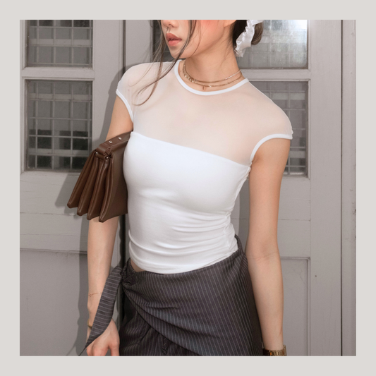 [ 性感網紗 top ✅ pads] You're Mine Padded Top - 2 colours